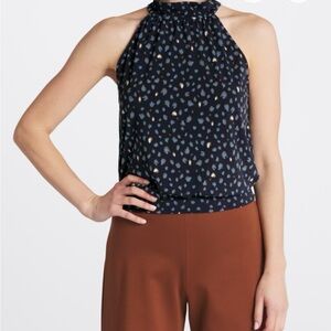 Beacon Navy and Light Blue Patterned Top